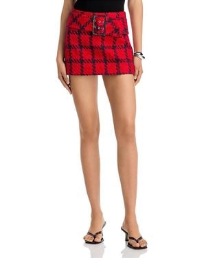 Mother The Lockstep Mini Skirt - Red