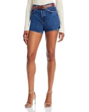 Agolde Parker High Rise Denim Shorts - Blue