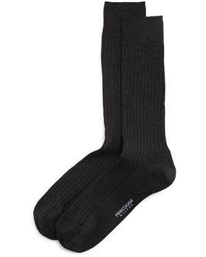 Marcoliani Ribbed Dress Socks - Black