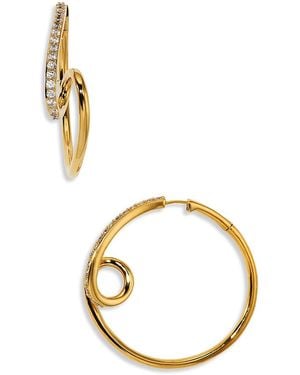 Nadri Muse Swirl Hoop Earrings - Metallic