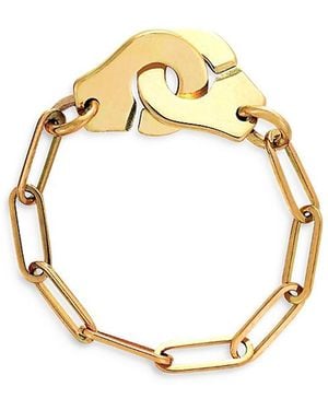 Dinh Van 18K Menottes Interlocking Chain Link Ring - Metallic