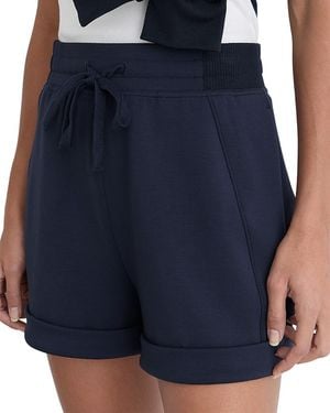Reiss Phoebe Jersey Drawstring Shorts - Blue