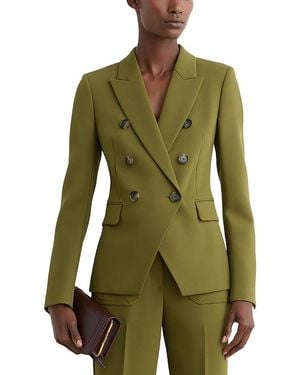 Reiss Priya Double Breasted Blazer - Green