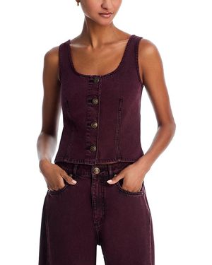 Rag & Bone Poppy Denim Vest - Purple