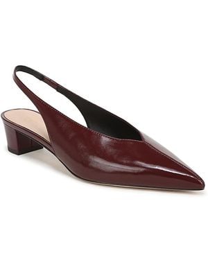 Veronica Beard Pamela Leather Slingback Pumps - Brown