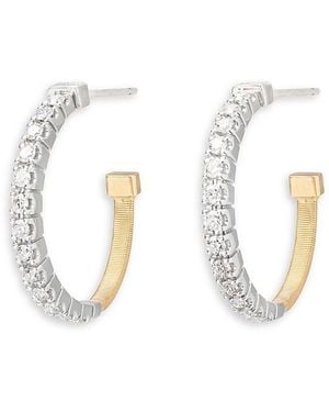 Marco Bicego 18K & Masai Diamond Hoop Earrings - White