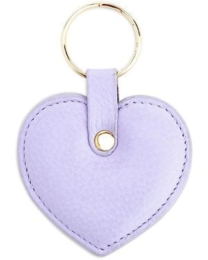 ROYCE New York Royce Leather Heart Keychain Charm - Purple