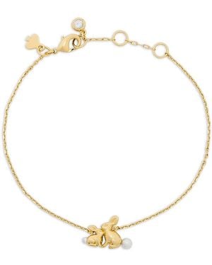 Kate Spade Love You, Mom Bunny Bracelet - Metallic