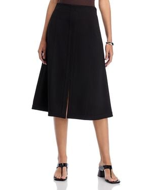 Misook Slit Front A Line Skirt - Black