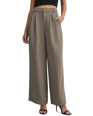 Luvee Pleated Dress Pants - Brown