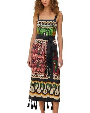 FARM Rio Coconut Tree Flowing Scarf Dress - Multicolor