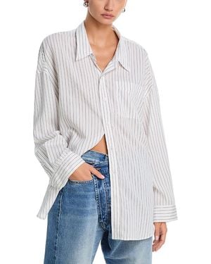 R13 Drop Neck Shirt - White