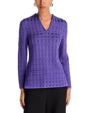 Misook Patterned Tunic - Purple