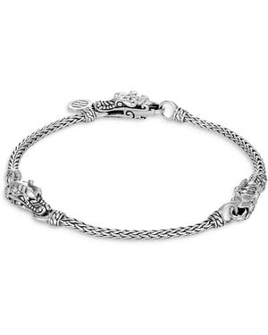 John Hardy Sterling Legends Naga Dragon Station Link Bracelet - Metallic