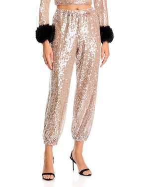 Wayf Flash High Rise Sequin Pants - Pink