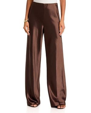 Lucy Paris Jeiel Satin Bias Pants - Brown