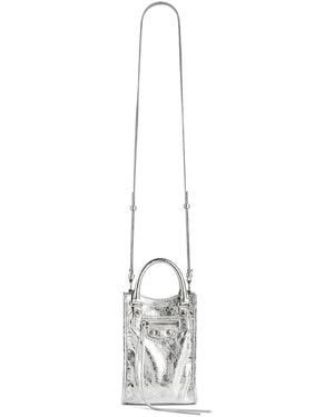 Balenciaga Le City Tote Phone Holder - White