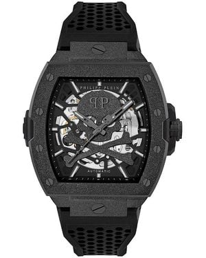 Philipp Plein The $Keleton Frosted Watch, 44Mm - Black