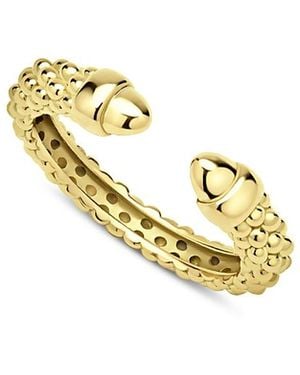 Lagos 18K Signature Caviar Stack Cuff Ring - Metallic