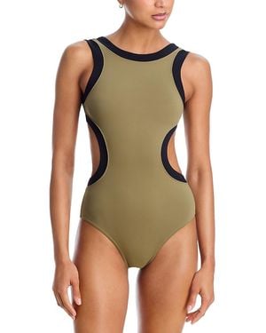 STAUD Dolce One Piece Swimsuit - Green