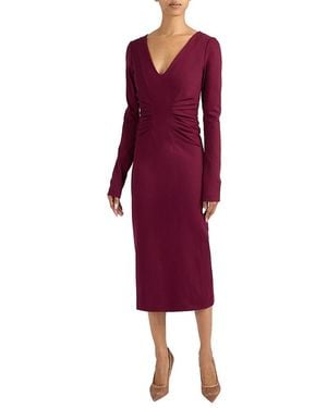Santorelli Willa Long Sleeve Midi Dress - Red