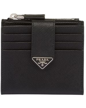Prada Saffiano Leather Card Holder - Black
