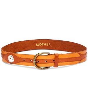 Mother The Two Tone Leather Belt - Orange