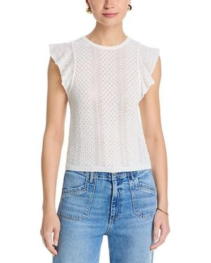 PAIGE Margot Ruffle Sleeve Tank - Blue