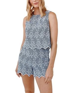 Bella Dahl Split Back Tank Top - Blue