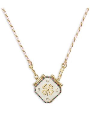Caroline de Benoist Flower Thread Necklace, 25.6 - Metallic