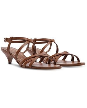 FARM Rio Spring Kitten Heel Sandals - Brown