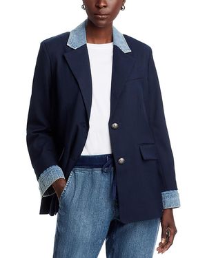 Kobi Halperin Silva Mixed Media Jacket - Blue