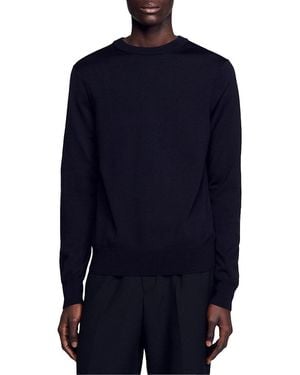 Sandro Merino Wool Sweater - Blue