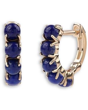 Moon & Meadow 14K Lapis Hoop Earrings - Blue