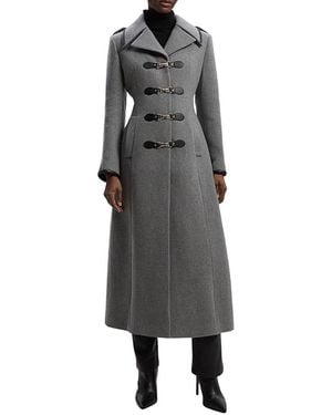 Karen Millen Military Tailored Midi Coat - Gray