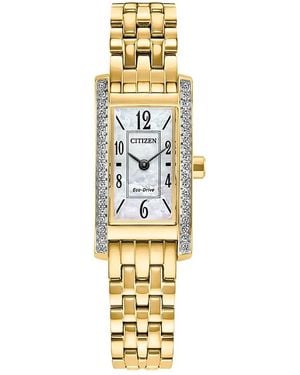 Citizen Eco-Drive Classic Petite Palidoro Watch, 14Mm X 28Mm - Metallic