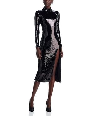 Sergio Hudson Sequin Midi Dress - Black