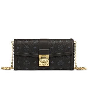 MCM Tracy Visetos Chain Wallet - Black