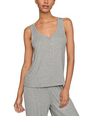 Eberjey Dream Rib V Neck Tank - Gray