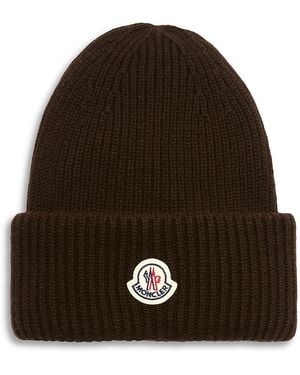 Moncler Wool & Cashmere Beanie - Brown