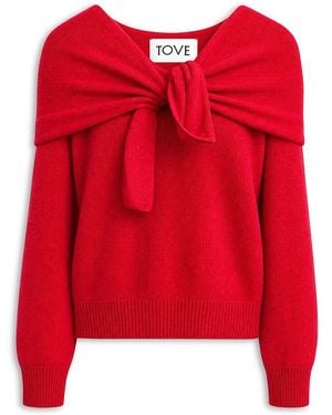 TOVE Malia Cashmere Sweater - Red