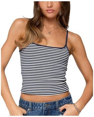 Edikted Miller Striped Tank Top - Black