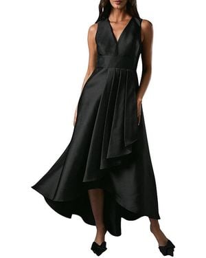Coast Sleeveless Plunge Waterfall Maxi Dress - Black