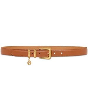 Gerard Darel Giula Leather Belt - White