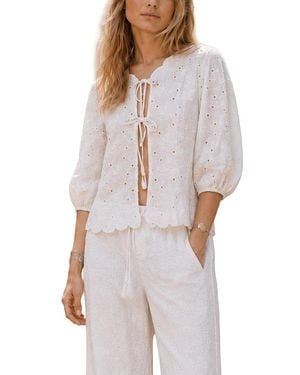 Calypso St. Barth Carmen Top - Gray