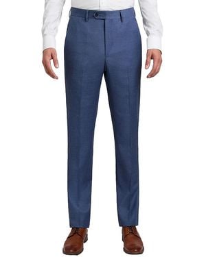 Santorelli Roma2 Super 130's Bi-Stretch Wool Pants - Blue