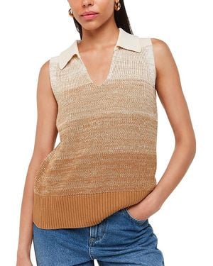 Whistles Collared Ombre Top - Blue