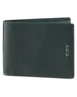 Tumi Leather Double Billfold Wallet - Green