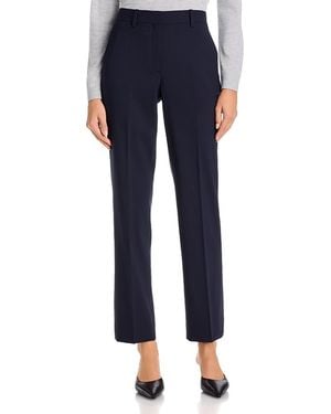 Theory Marcee Classic Wool Stretch Suit Pants - Blue