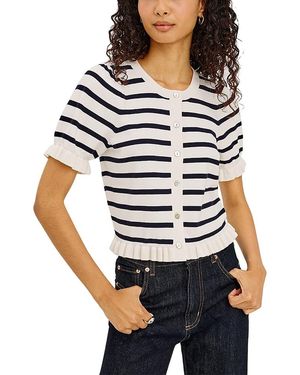 Rails Lora Crewneck Cardigan Sweater - White